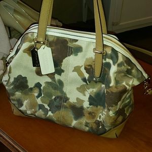 Coach canvas and leather bag